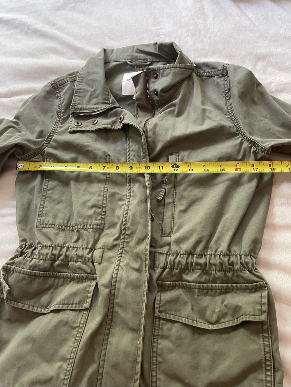 Madewell Passage 100% Cotton Olive Military Jacket Small - Picture 9 of 14